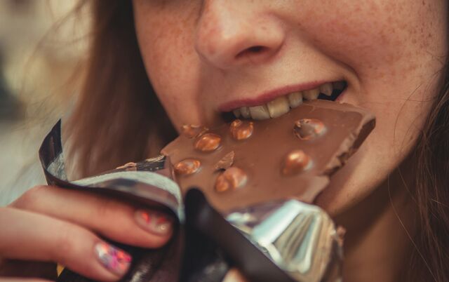Guilty pleasure chocola eten